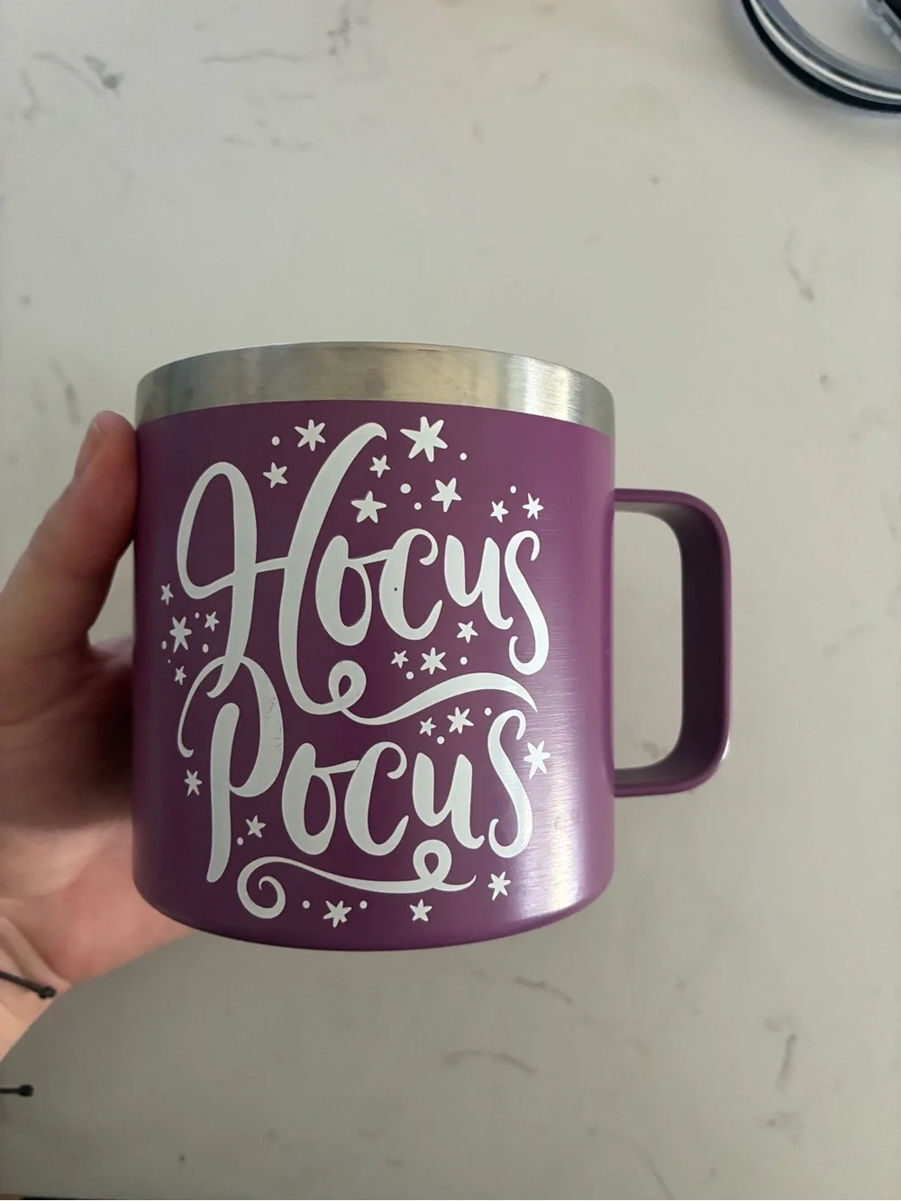 Hocus Pocus Purple Stainless Steel Insulated Mug with Lid 14 oz